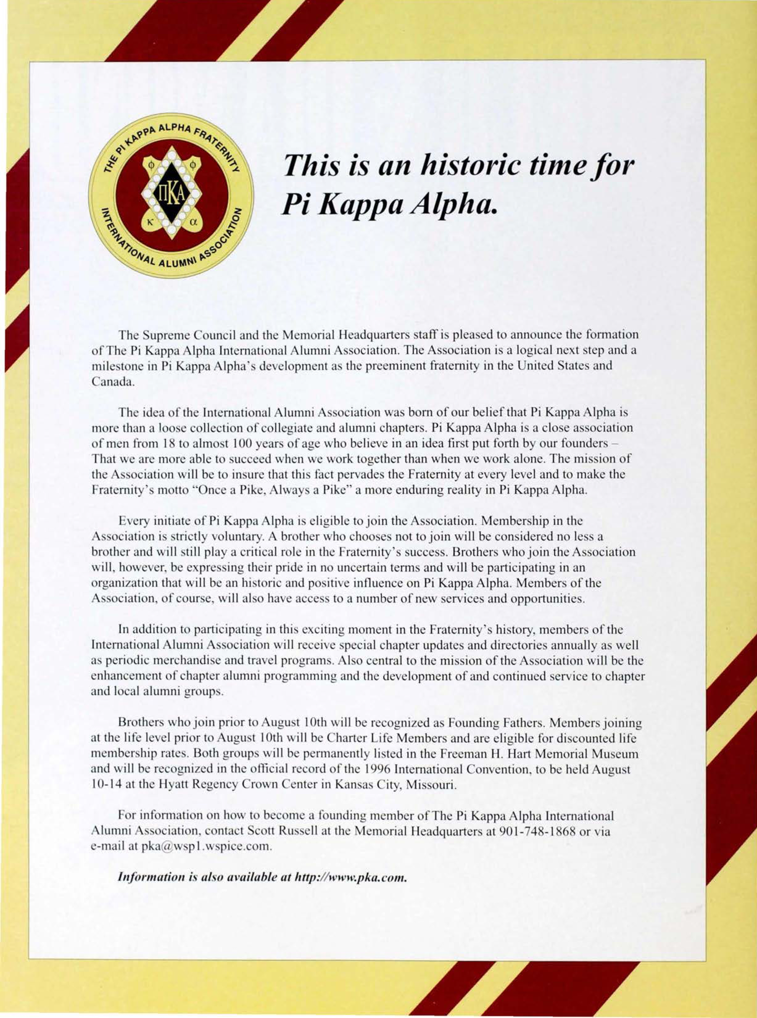 This Is an Historic Time for Pi Kappa Alpha